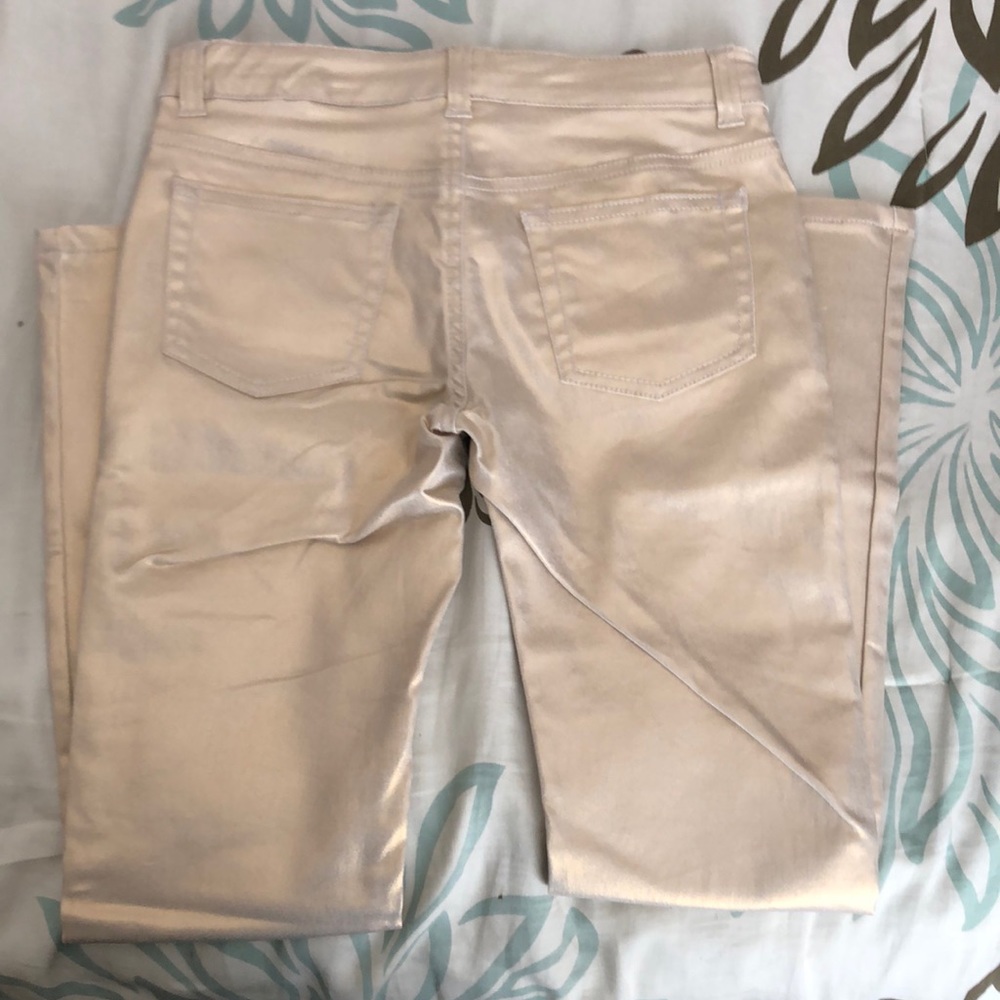 Girls Gold Skinny Jeans